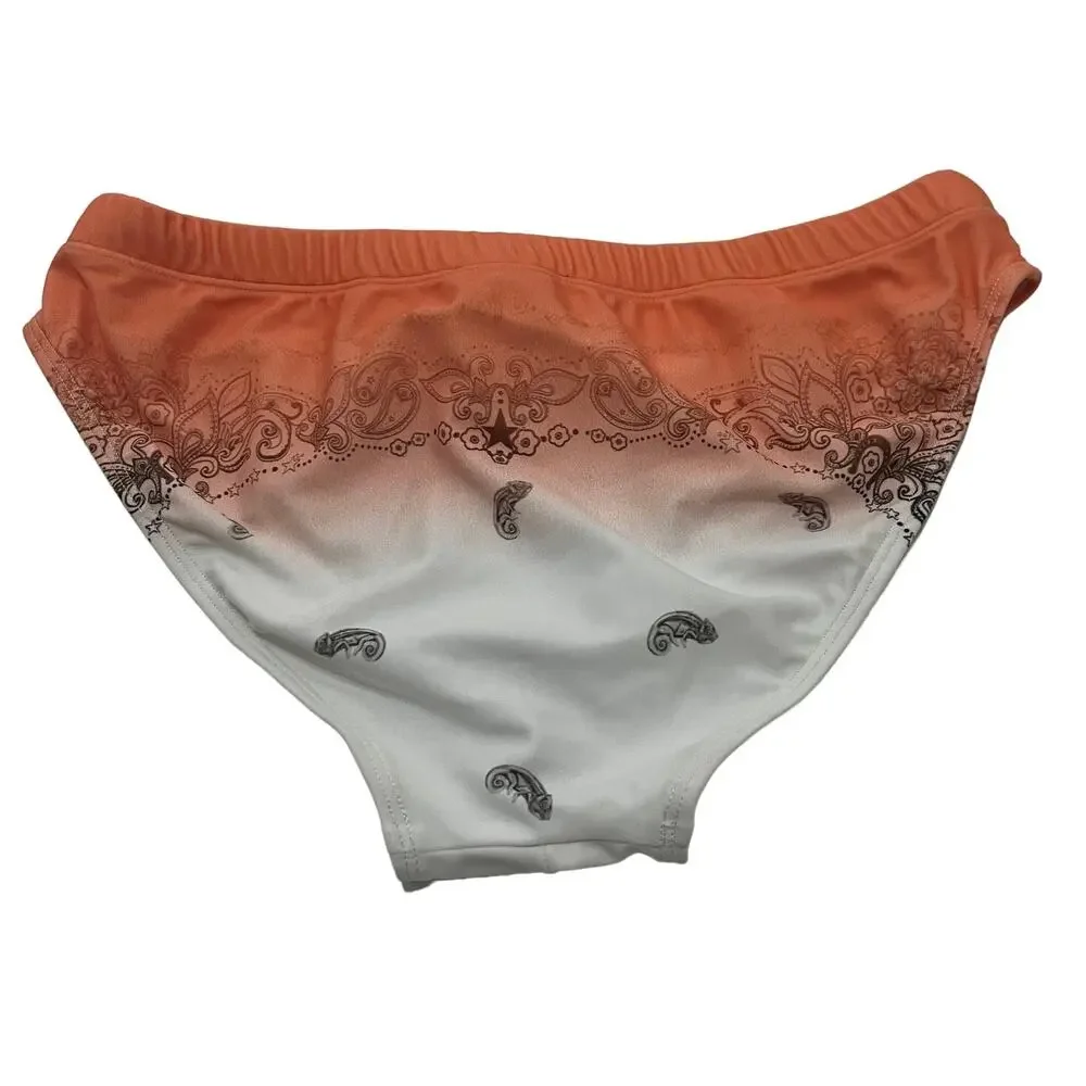 6-53 ROBERTO CAVALLI Just Cavalli Speedo Drawstring Adjustable OrangeSmall